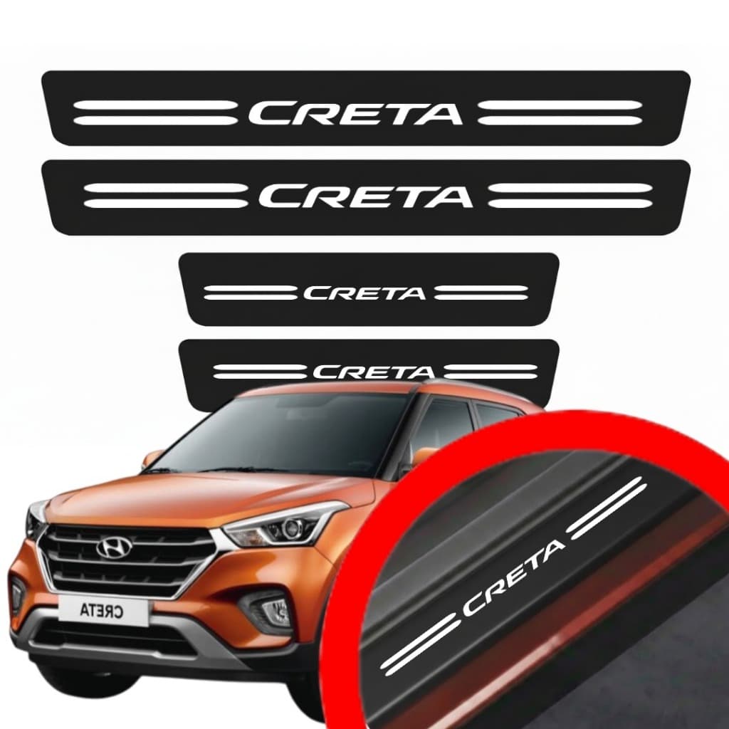 SOLEIRA PROTEÇAO PORTA CRETA UNIVERSAL VINIL PARA CARRO AUTOMOTIVO PERSONALIZADA VARIAS CORES