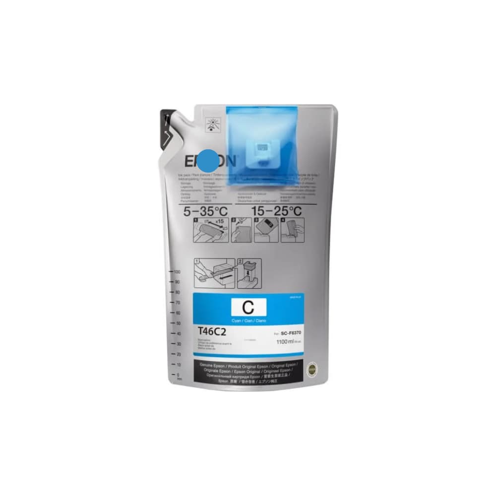 T46C2 - Tinta Sublimática Epson UltraChrome DS 1100ml - Ciano
