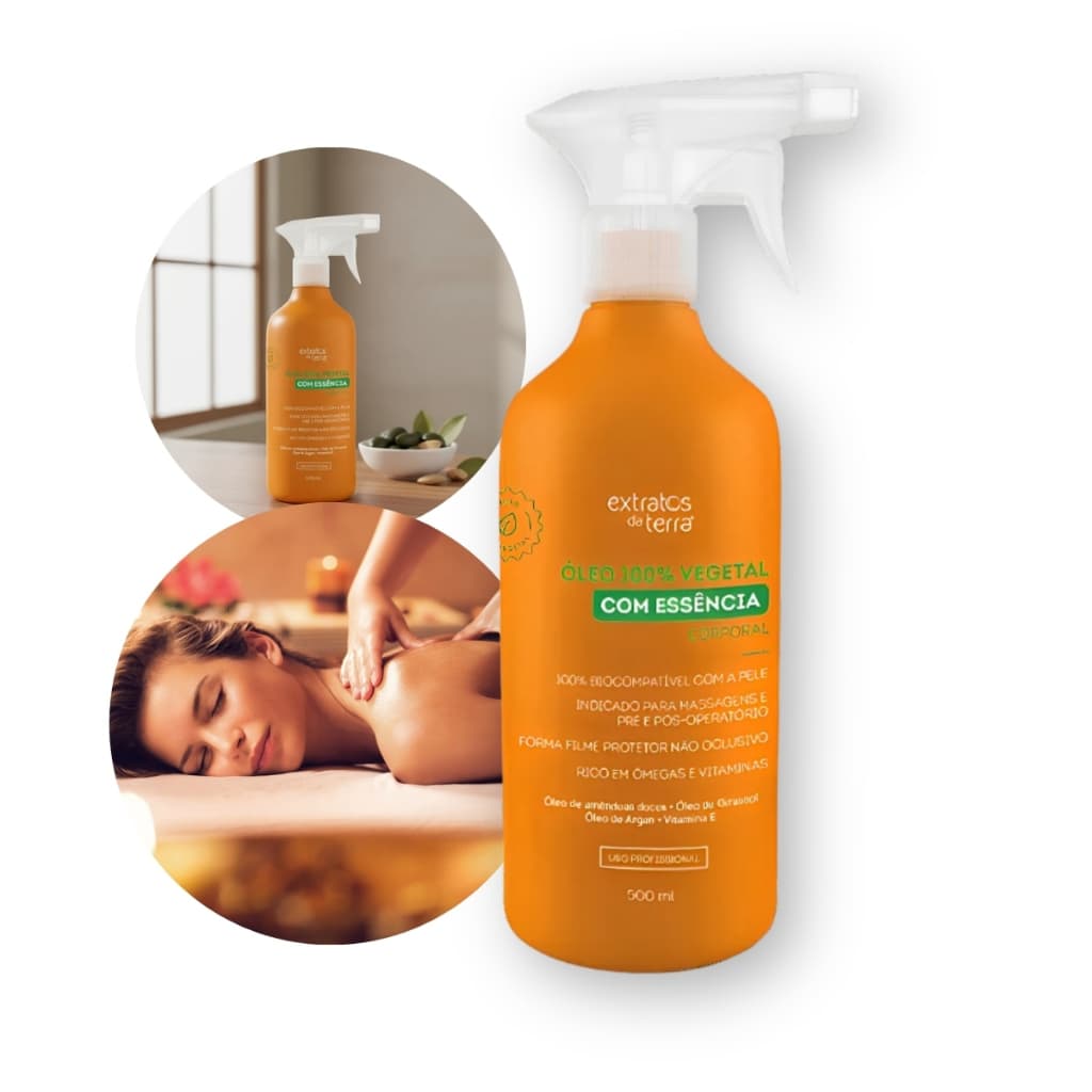 Óleo Vegetal Massagem Corporal Profissional Vegano