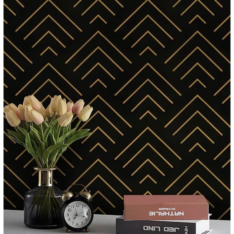 Papel De Parede Lavável Cinza Rosê Dourado Quarto, Sala 5m