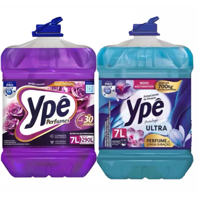 Kit Limpador Jardim Secreto YPÊ 7L+ Amaciante Aconchego YPÊ 7 L