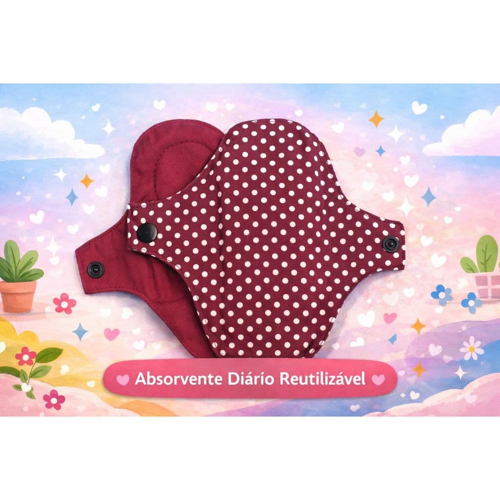 Absorvente Diário Ecológico Menstrual Algodão Impermeável