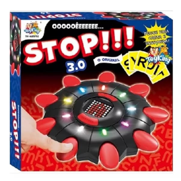 Jogo Stop Eletrônico 3.0 Brinquedo Educativo Luzes LED Display Digital Cartas Diversão Família TK