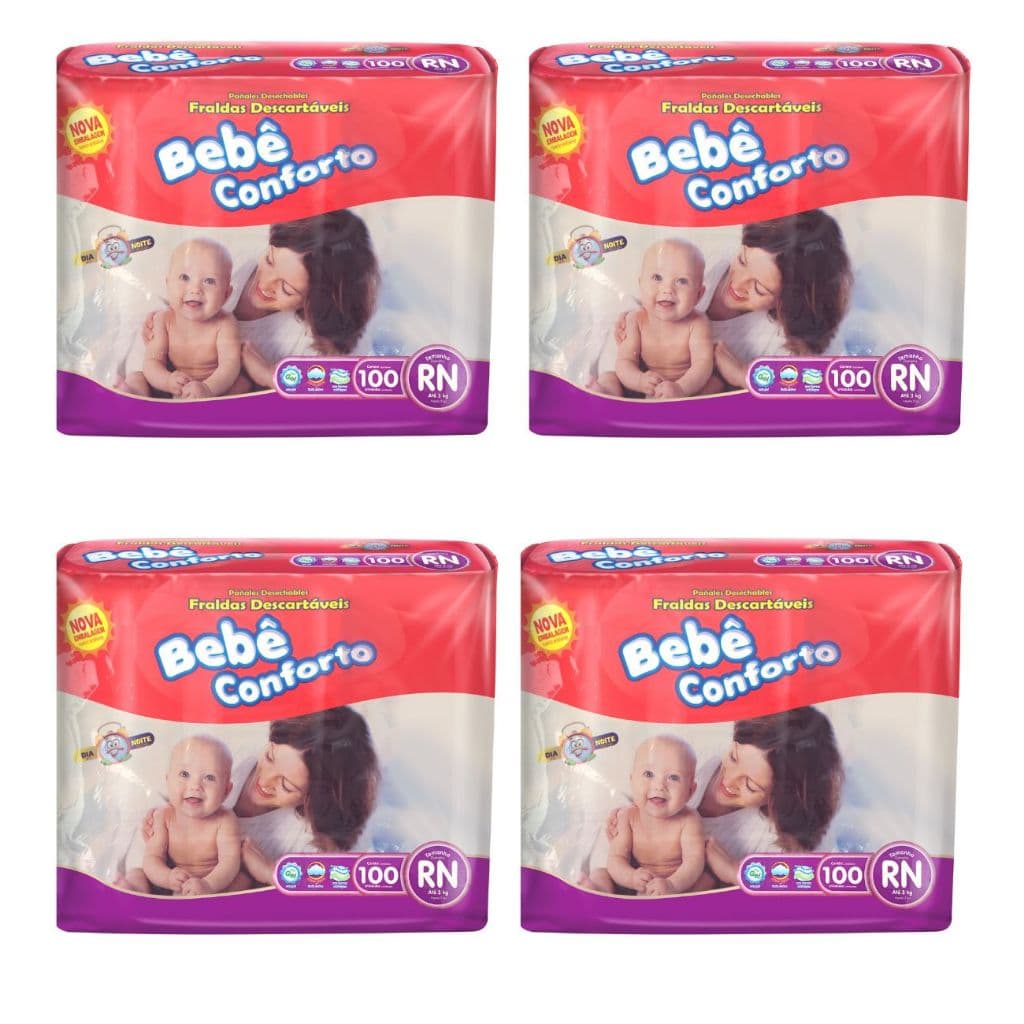 Fralda Infantil B.C Mega - Kit Com 4 Pacotes