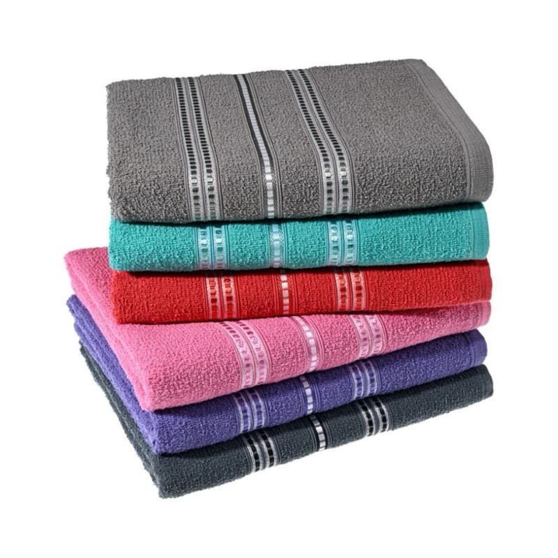 JOGO DE TOALHAS DE BANHO 4 PEÇAS NUVIA 100% ALGODÃO MACIAS - ALTA ABSORÇÃO - CORES SORTIDAS 65x120CM