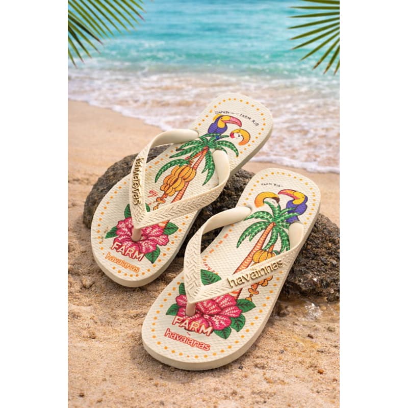 Chinelo Feminino Estampa Tropical Confortável Leve Antiderrapante Moda Praia Verão