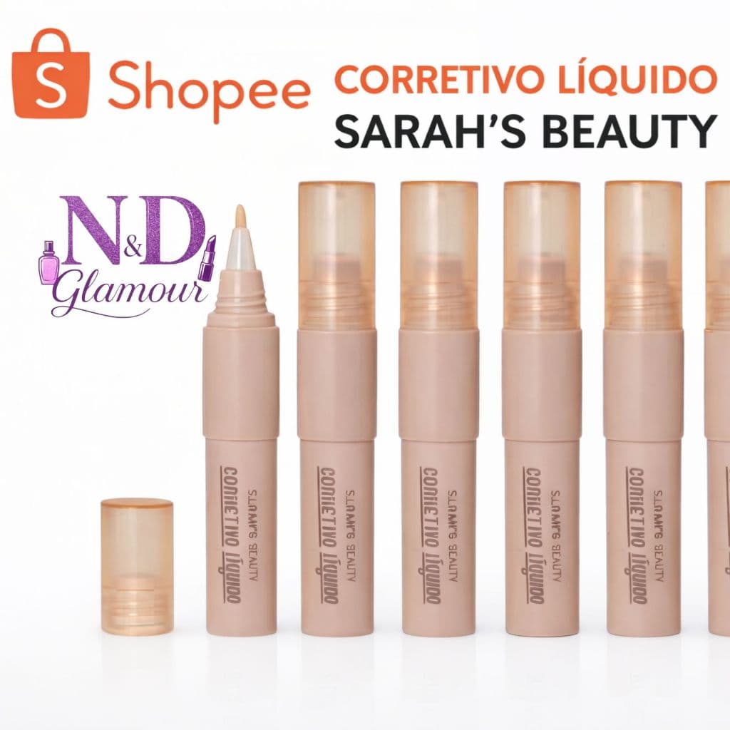 Corretivo Líquido Sarah’s Beauty Alta Cobertura - Efeito Natural e Longa Duração