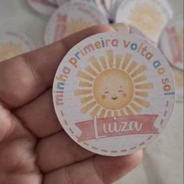 Kit tag minha primeira volta ao sol menina, lembrancinhas personalizadas, festas de aniversário menina