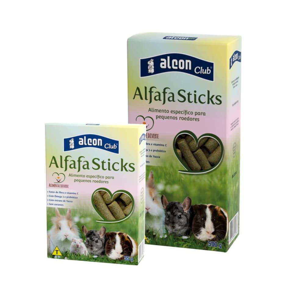 Ração Alfafa Sticks Roedore Hamster Mini Coelho Porquinho da India Chinchila Gerbil