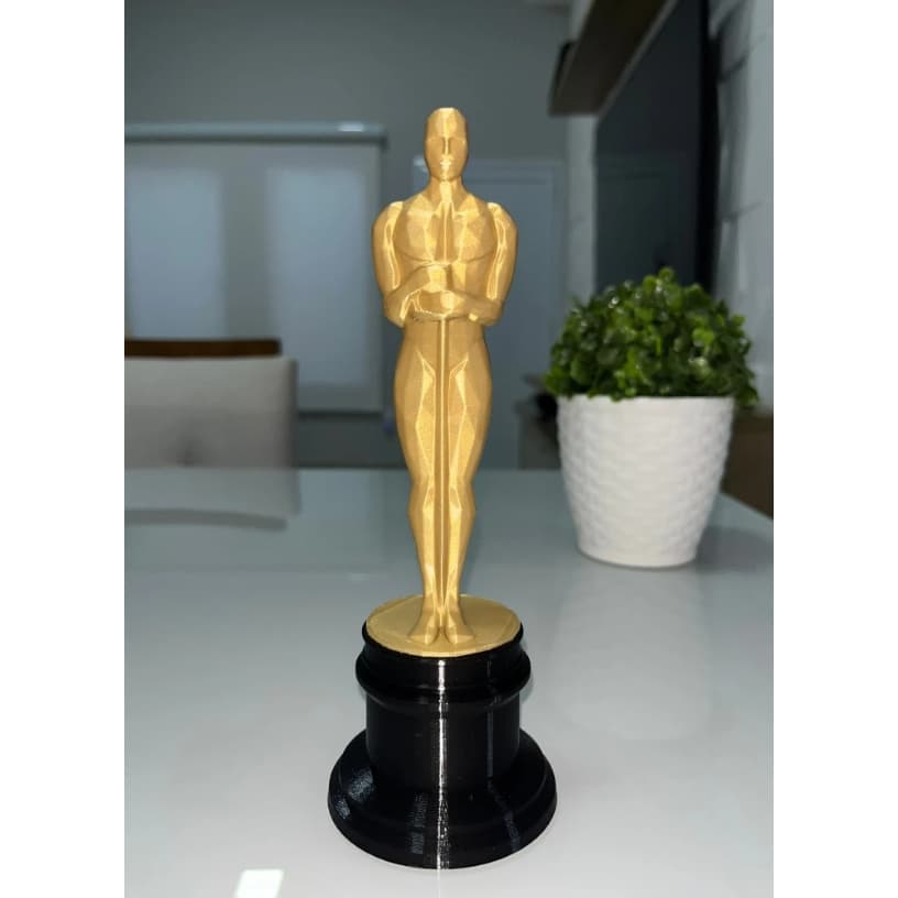 Miniatura Troféu Oscar Decorativo Dourado Estátua Estatueta Premiação Filme Presente Festa Evento Colecionável