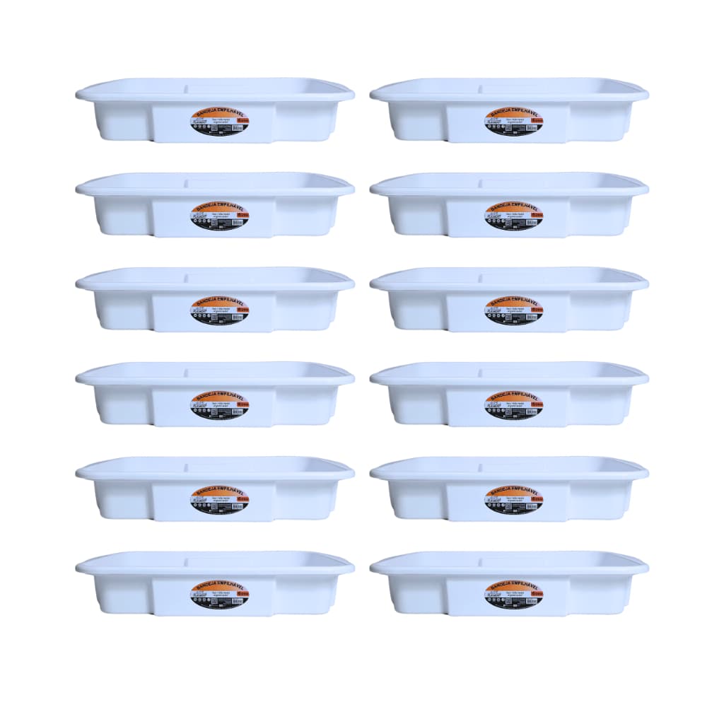 KIT - Bandeja Plástica 6L Para Armazenar Alimentos - Kits com 2 a 6 unidades