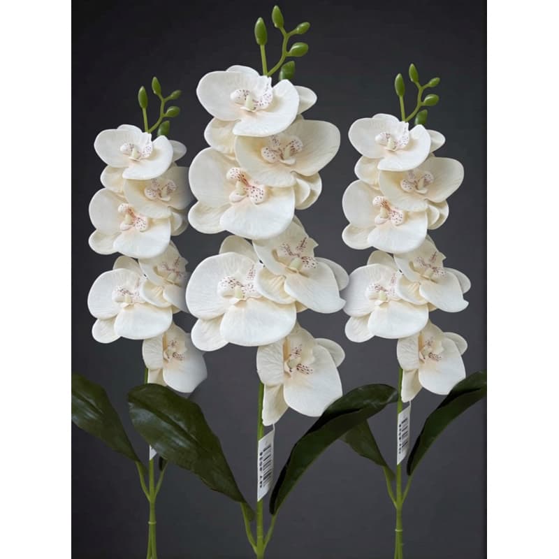 Kit com 3 Orquídea Artificial branco ou chá para decorar RM-2516/2628