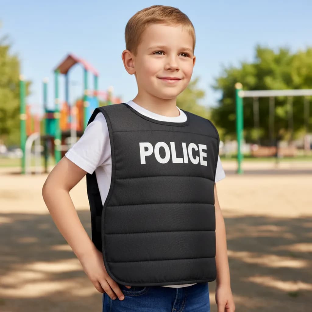 Colete De Policial Infantil Fantasia Ideal Para Carnaval, Festas, Aniversários Temáticos
