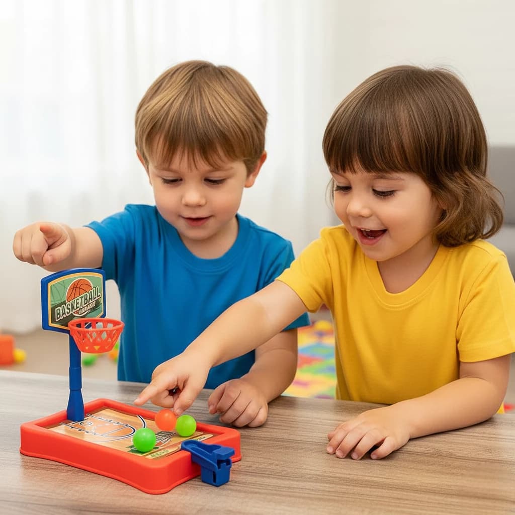 Mini Basquete Mesa Brinquedo Infantil Bola Cesta Jogo Arremesso Presente Criança Coordenação