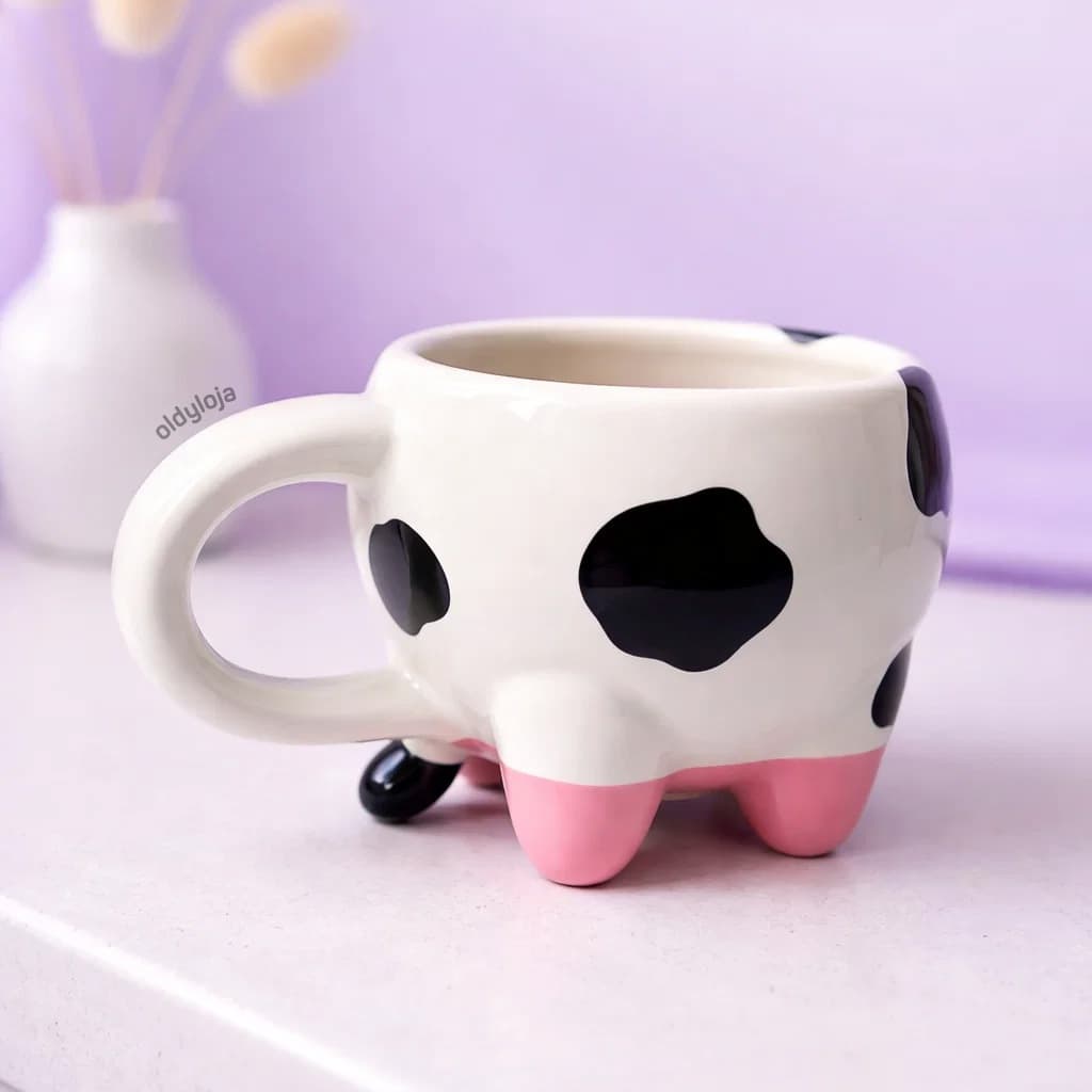 Caneca Vaca Pinterest Vaquinha 300ml Agro Agronomia Cerâmica Canecas Diferentes Presente Criativo