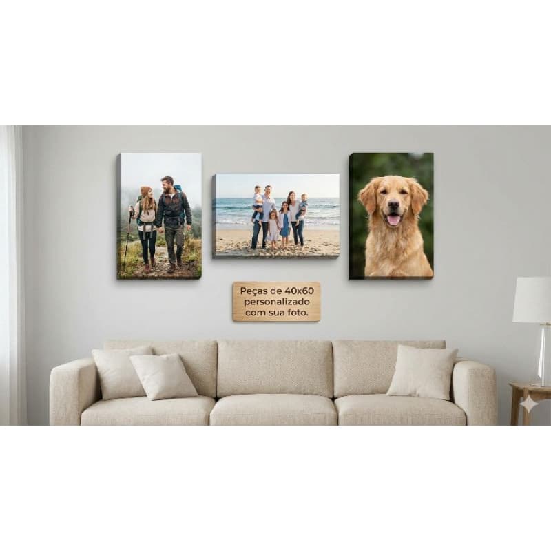 Quadro Personalizado Com Sua Foto 60x40cm MDF 3mm Premium