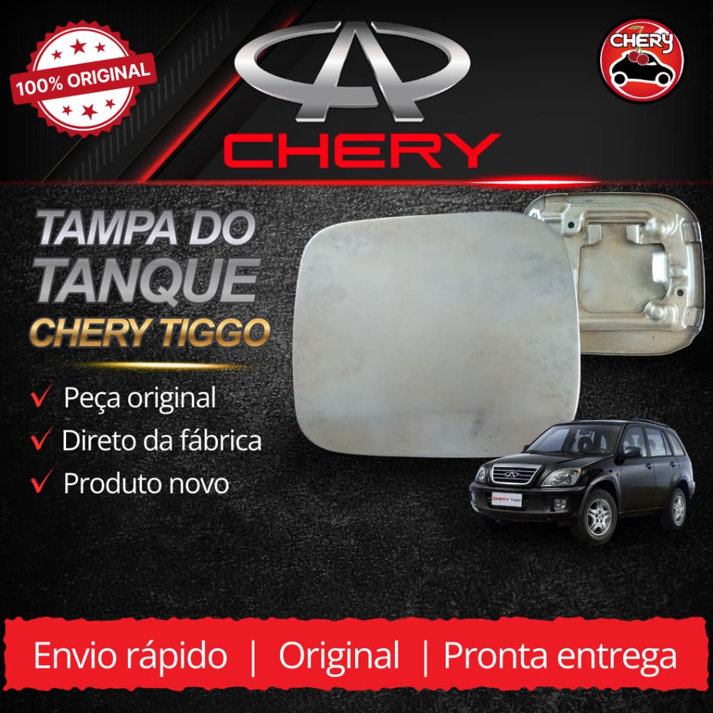 Portinhola tampa do tanque Chery Tiggo original 2009 2010 2011 2012 2013 2014 2015 combustível