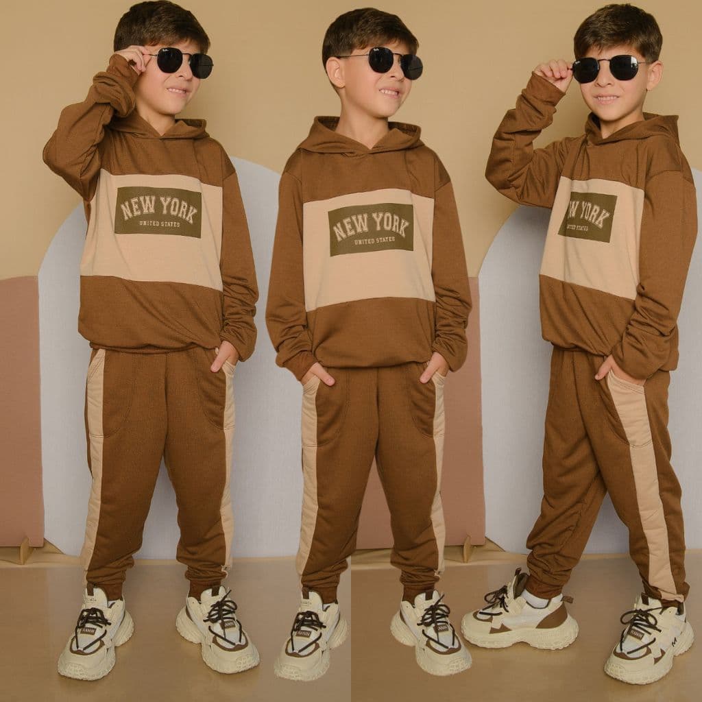 Roupa Infantil Masculino De Frio Lançamento Kit Duas Peças MOLETINHO Meia Estação Veste Do 2 Ao 12 Anos