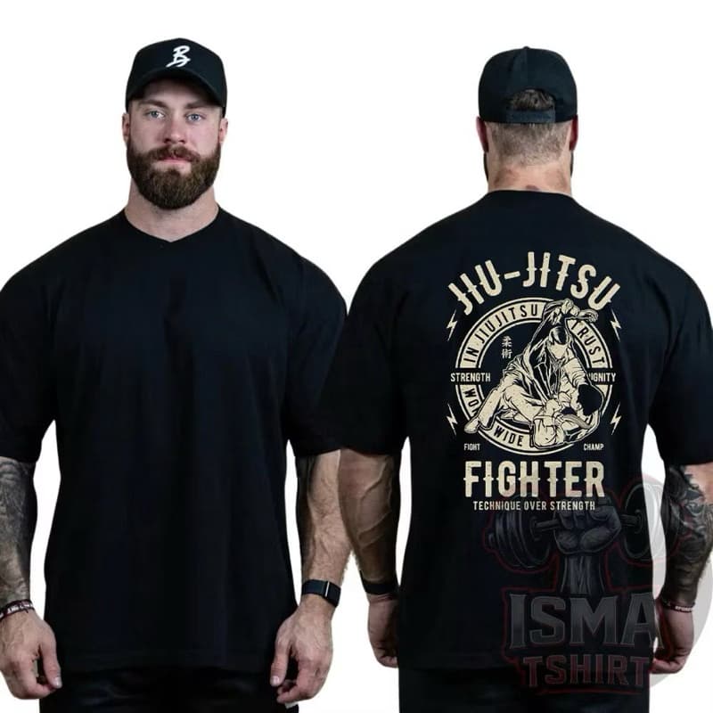 Camiseta Blusa Masculina Feminina 100% Algodão Lutador Jiu Jitsu Fighter