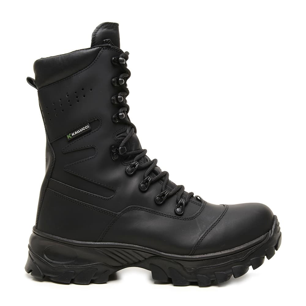 BOTA COTURNO MASCULINO CANO ALTO FUSION COURO BOVINO ANTI PERFURO IMPERMEÁVEL CONFORTÁVEL TRATORADO