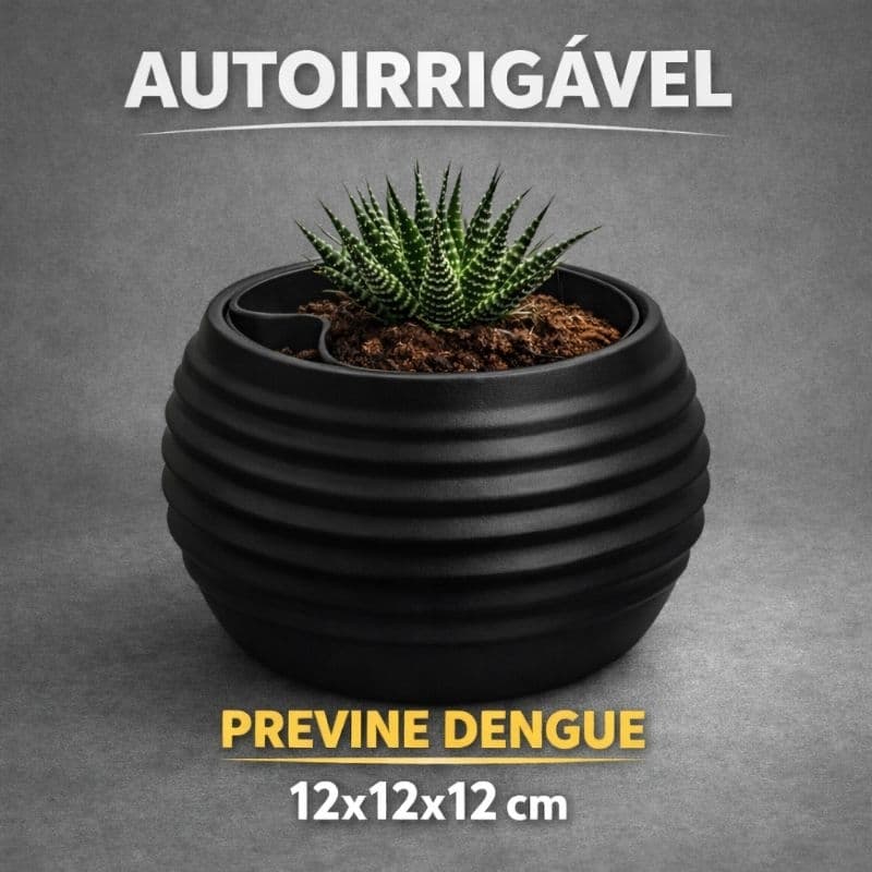 Vaso Autoirrigável Grande 12x12 Reservatório Planta Cachepot Auto Irrigação Jardim Decoração