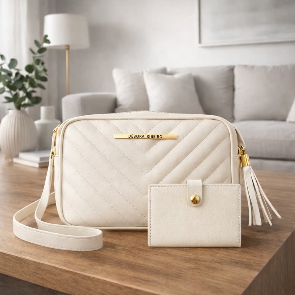 Kit Bolsa Feminina Transversal Matelassê Pequena Ombro E Colo Carteira Botão Luxo Balada Débora Ribeiro