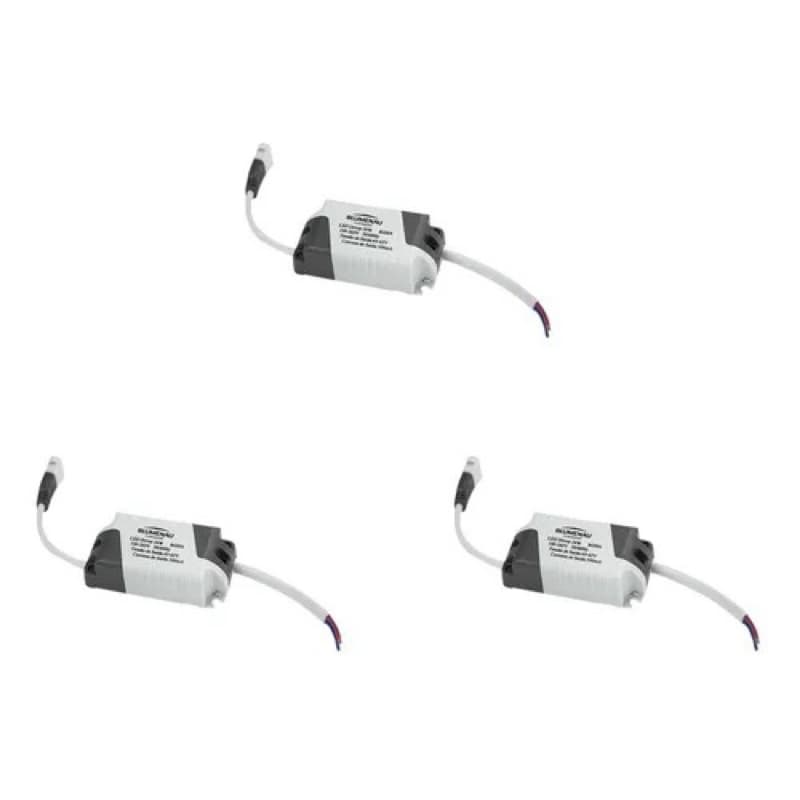 Kit 3 Driver LED 24W Blumenau Original Bivolt – Fonte Reator para Painel Plafon LED Alta Durabilidade