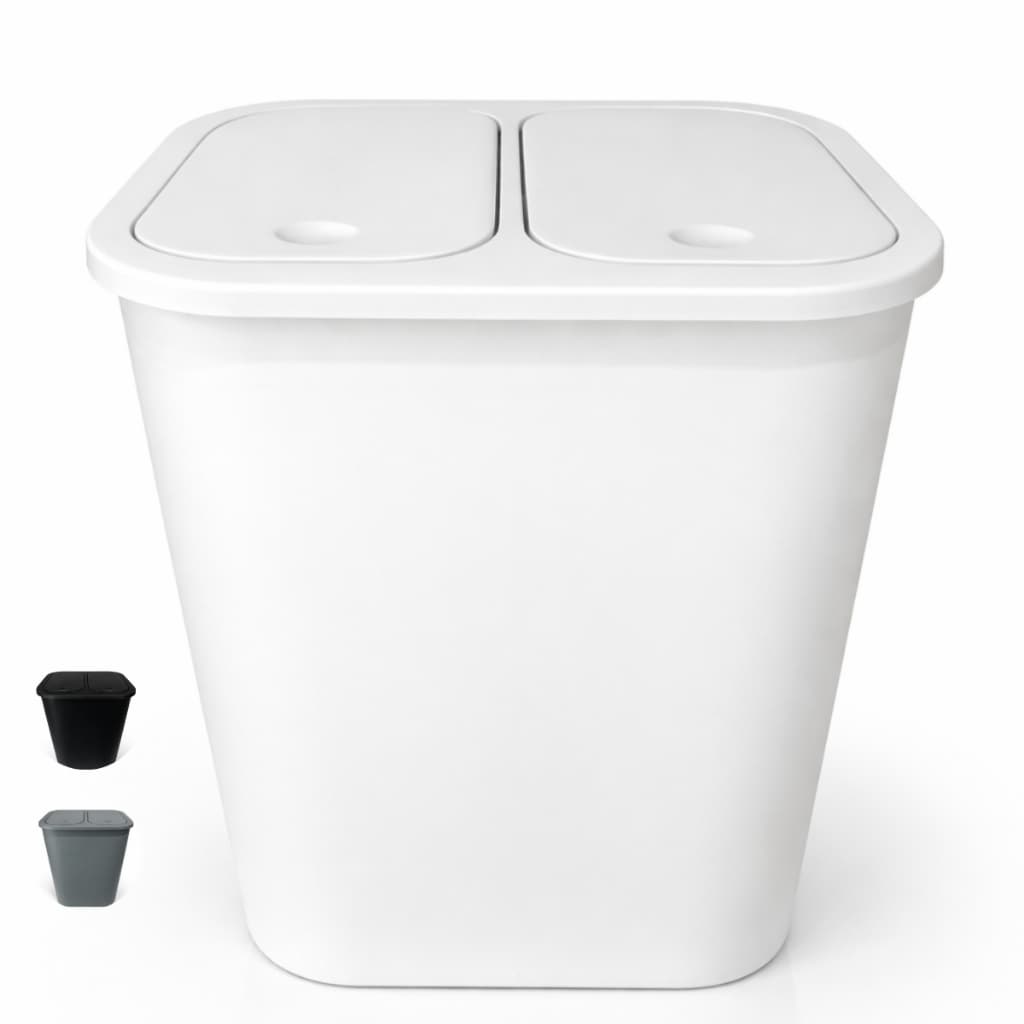 Lixeira 25L com Pedal Dupla – Cesto Resistente e Reforçado | Ideal para Cozinha, Banheiro, Casa Branca