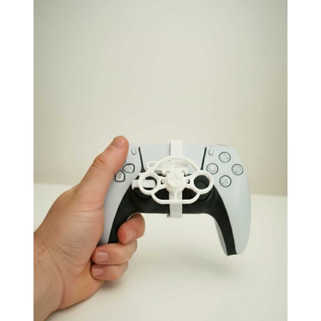 Mini Volante Para Controle Playstation 5 Ps5 Adaptador BrancoMini Volante Para Controle Playstation 5 Ps5 Adaptador Bran