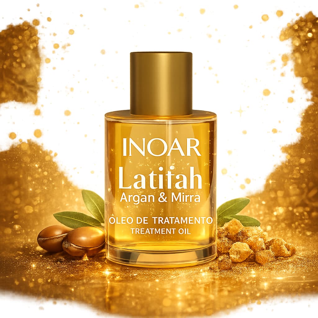 Inoar Latifah Argan e Mirra Óleo de Tratamento Capilar 7ml - Nutrição Profunda e Maciez