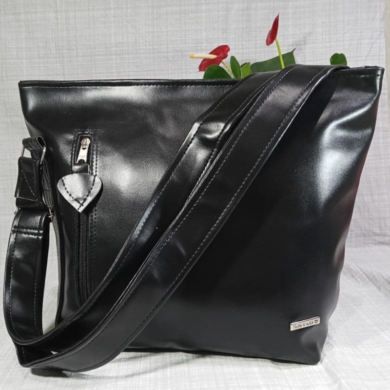 Bolsa Feminina Tote Média Clássica Transversal | Espaçosa Dia a Dia | Alça Ajustável | Artesanal