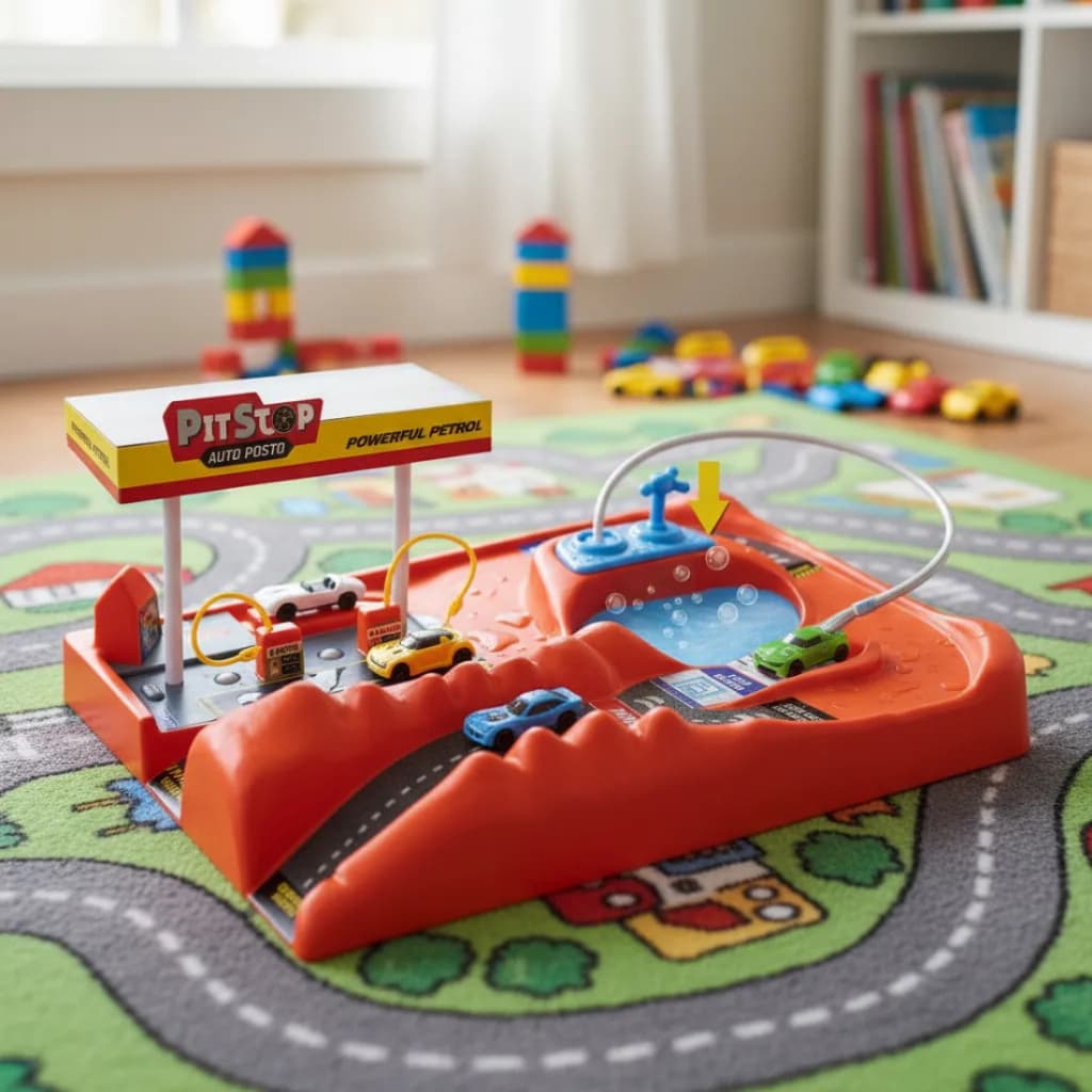 Brinquedo Pista Posto De Gasolina Brinquedo Pit Stop Garagem Carrinho Brinquedo menino