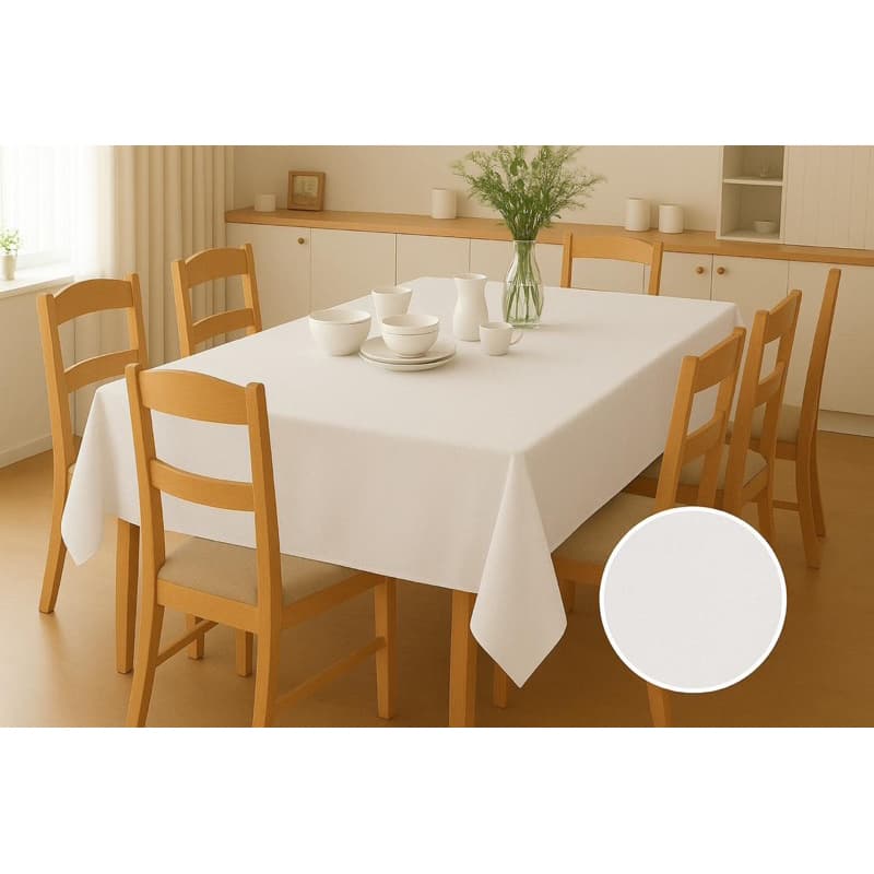 Toalha De Mesa Grande Cozinha 8 Cadeiras Tecido Oxford Com Bainha