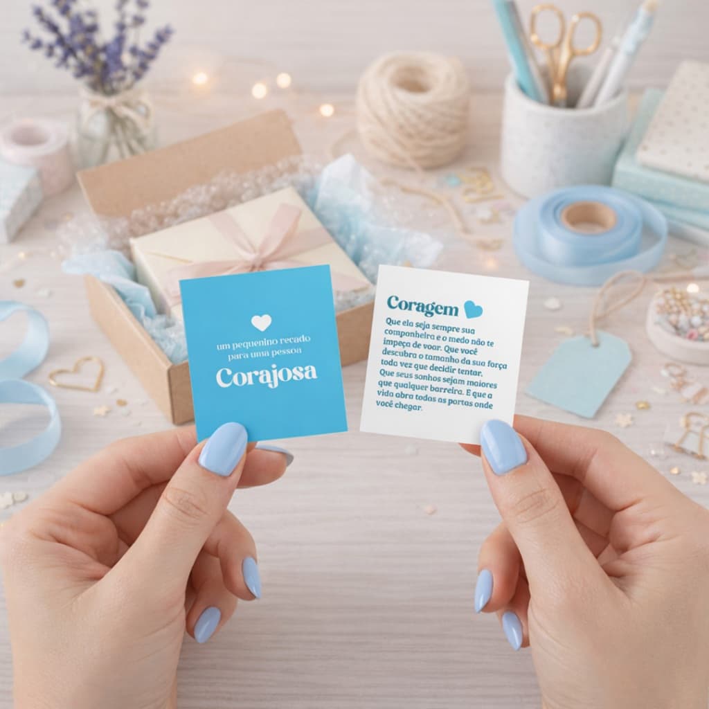 Kit 100 Mini Cartões Mensagem Cliente Frases Motivação Coloridos Delicados Escola Terapia Emoções Clínica Mimo Pedidos