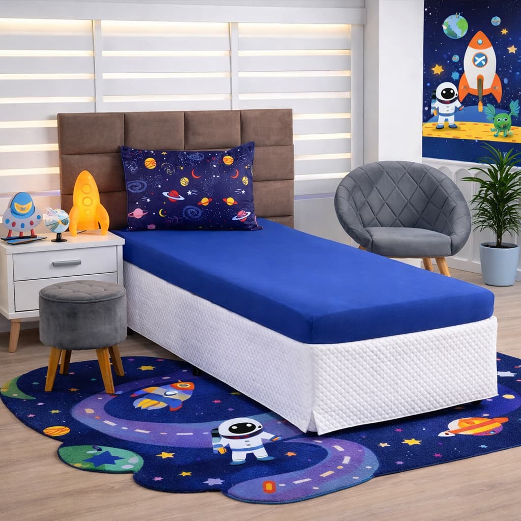 Jogo de Lençol Solteiro Com Elástico e Fronha Estampada Para Menino e  Menina Infantil