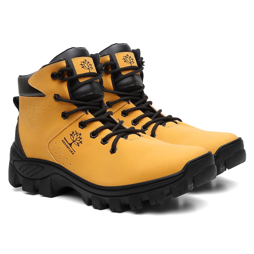 Bota Botina Masculina Coturno Adventure Premium Bota Reforçada Resistente Leve Macia e Confortavel p Trilha e Aventuras