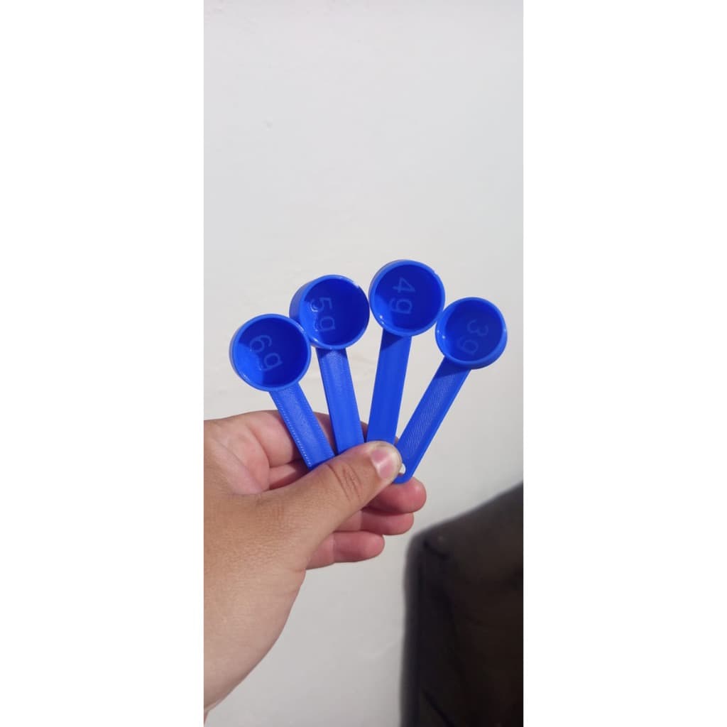 Kit 4 Colher Medidora Dosador Para Creatina Scoop De 3g A 6g Azul ciclista