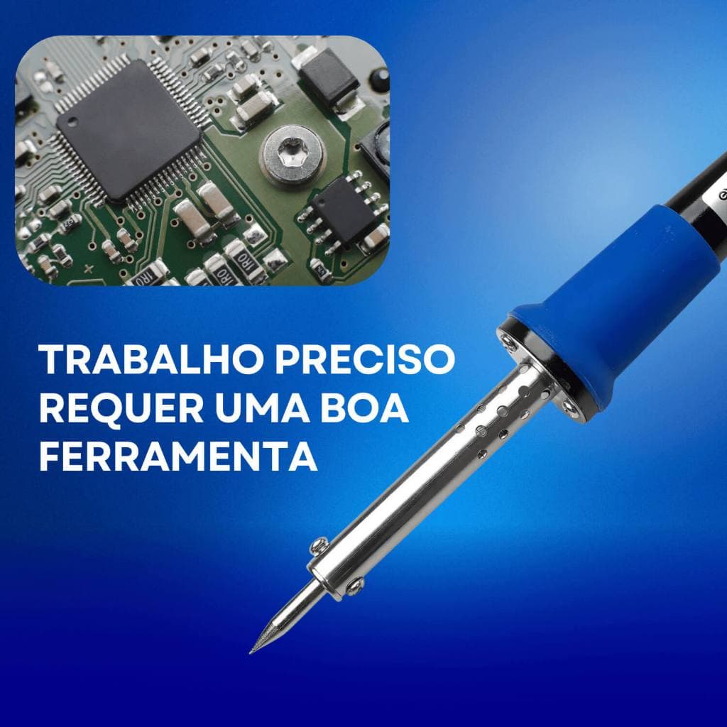 Ferro de Solda 60W 220V Profissional Eletrônica Reparos Elétricos