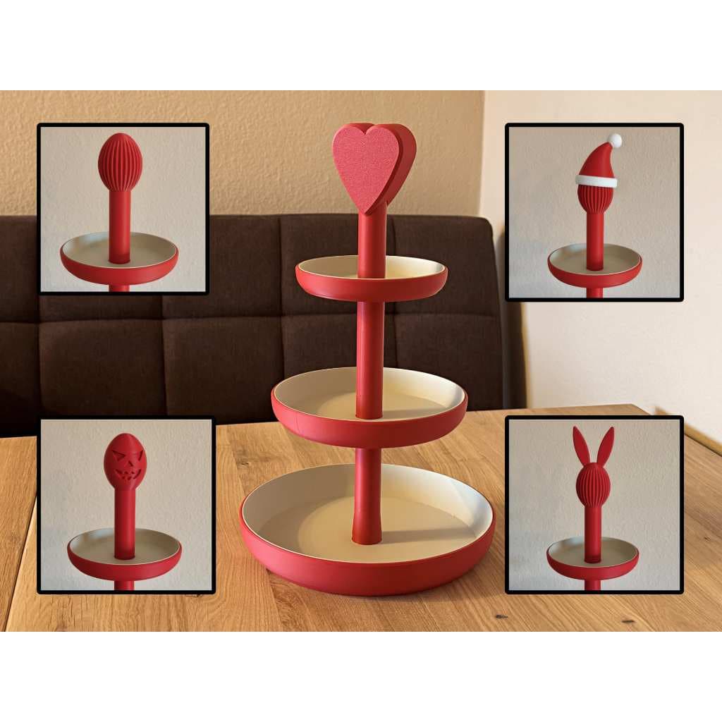 Porta Doces 3 Andares Decorativo | Mesa de Festa Elegante e Sofisticada