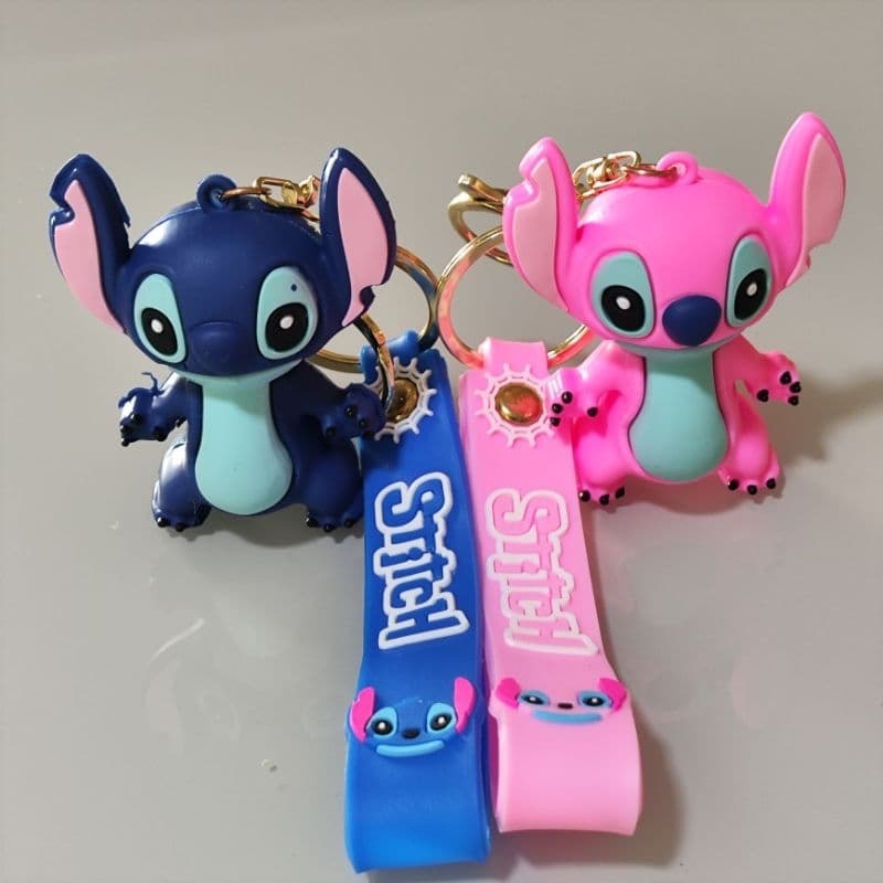 Chaveiro Stitch fofo 3D Emborrachado Colecionável Bolsas / Mochilas / Garrafas!