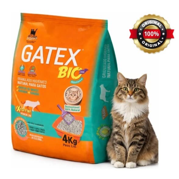 Areia Sanitária Biodegradável Gatos Gatex 4 Kg