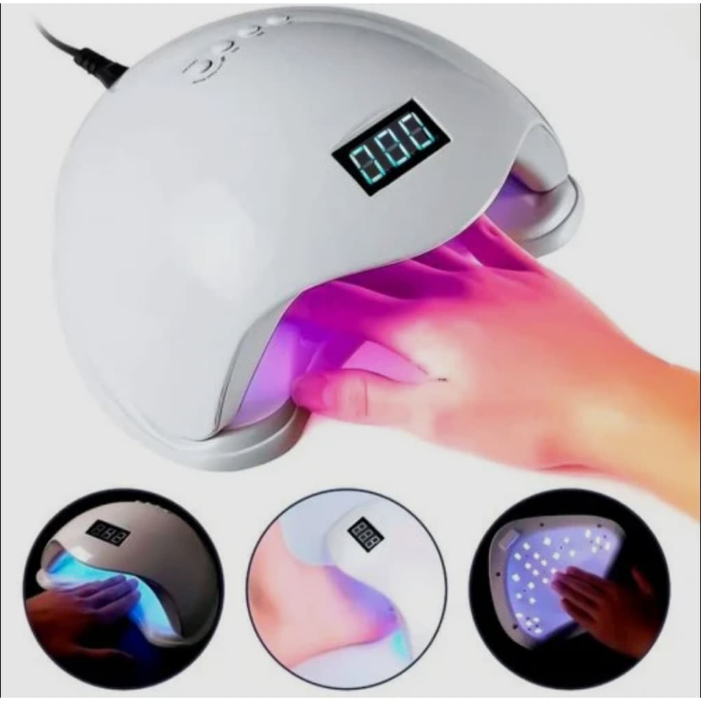 Cabine Led Seca Esmalte Maquina Unhas Gel Bivolt Alongamento Branco 127/220v