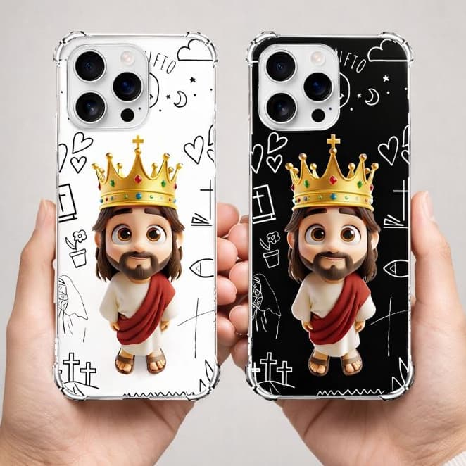 CAPINHA CAPA SAMSUNG SAMSUNG DE VÁROS MODELOS, TRANSPARENTE PROTETORA ANTI-QUEDA, CASE  DE JESUS REI