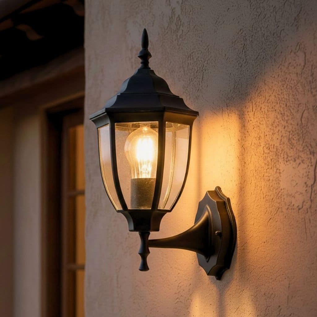 Arandela Parede Bivolt 110/220V Lâmpada E27 Colonial Vintage Grande Vidro Luminaria Modelo Colonial