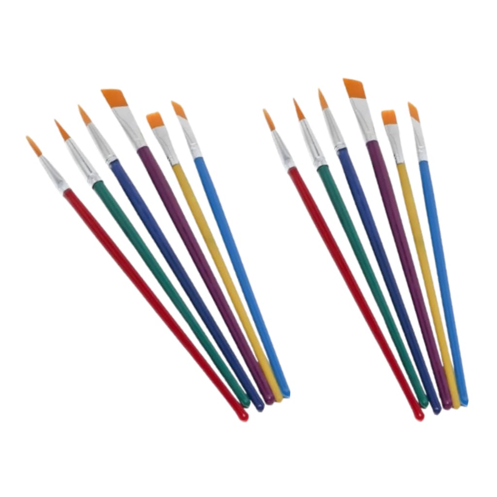KIT 12 PINCÉIS PINTURA - TINTA ÓLEO GUACHE ACRÍLICA E SINTÉTICA
