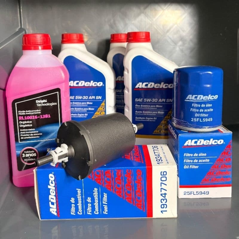 Kit Troca de Óleo 5W30 100% Sintético + Filtro de Óleo + Filtro de Combustível | Alta Proteção do Motor