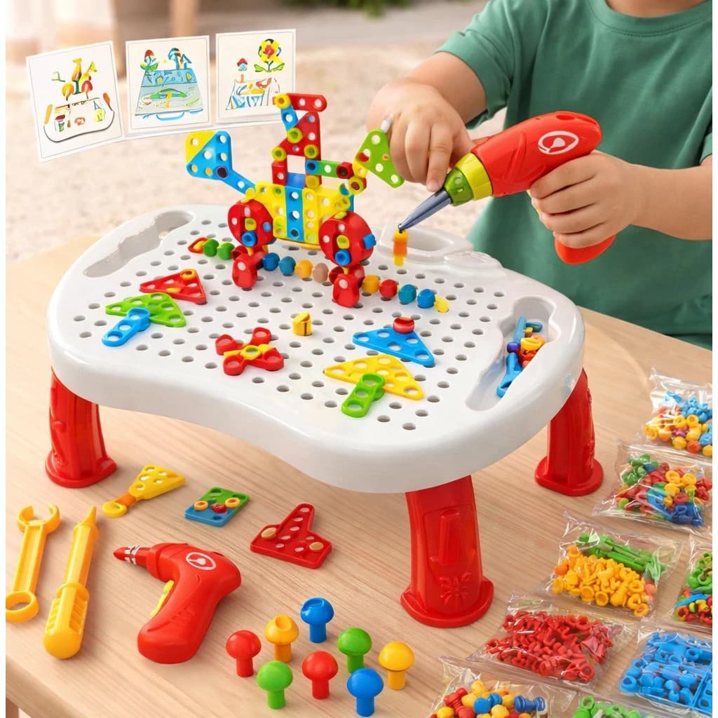 Mesinha Didática Infantil Educativa Sensorial Mesa Divertida Atividades Interativas Formas Encaixar