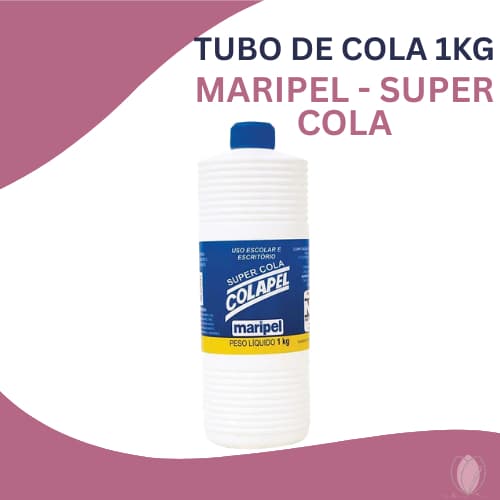 Cola Branca Líquida Maripel Colapel – Super Cola 1kg – Uso Escolar e Escritório