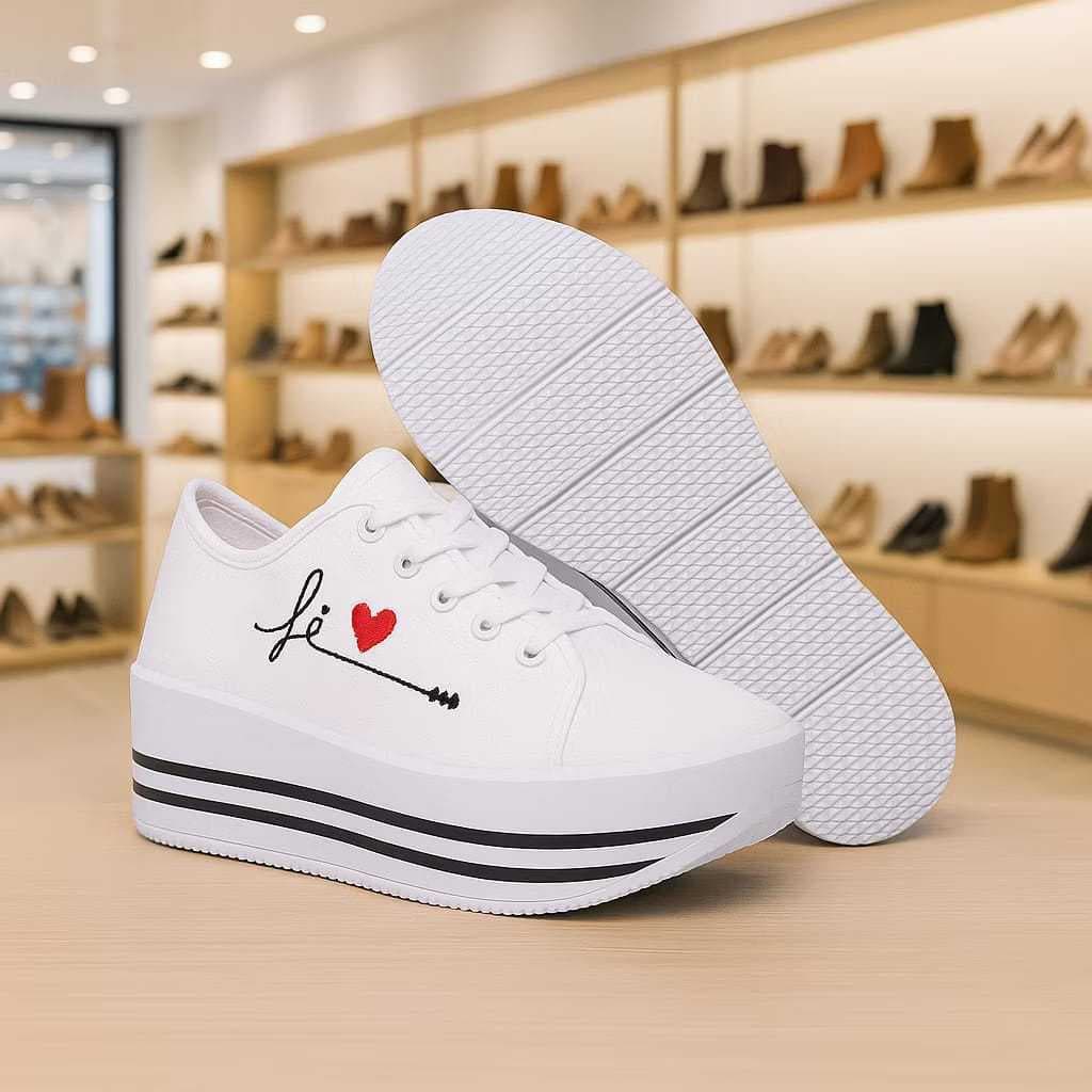 Sapatenis tenis Casual fe Plataforma confortavel