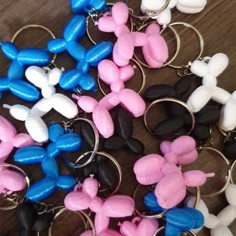 Kit 25 Chaveiros Estilo Escultura Balloon Dog - Kit Lembrancinhas